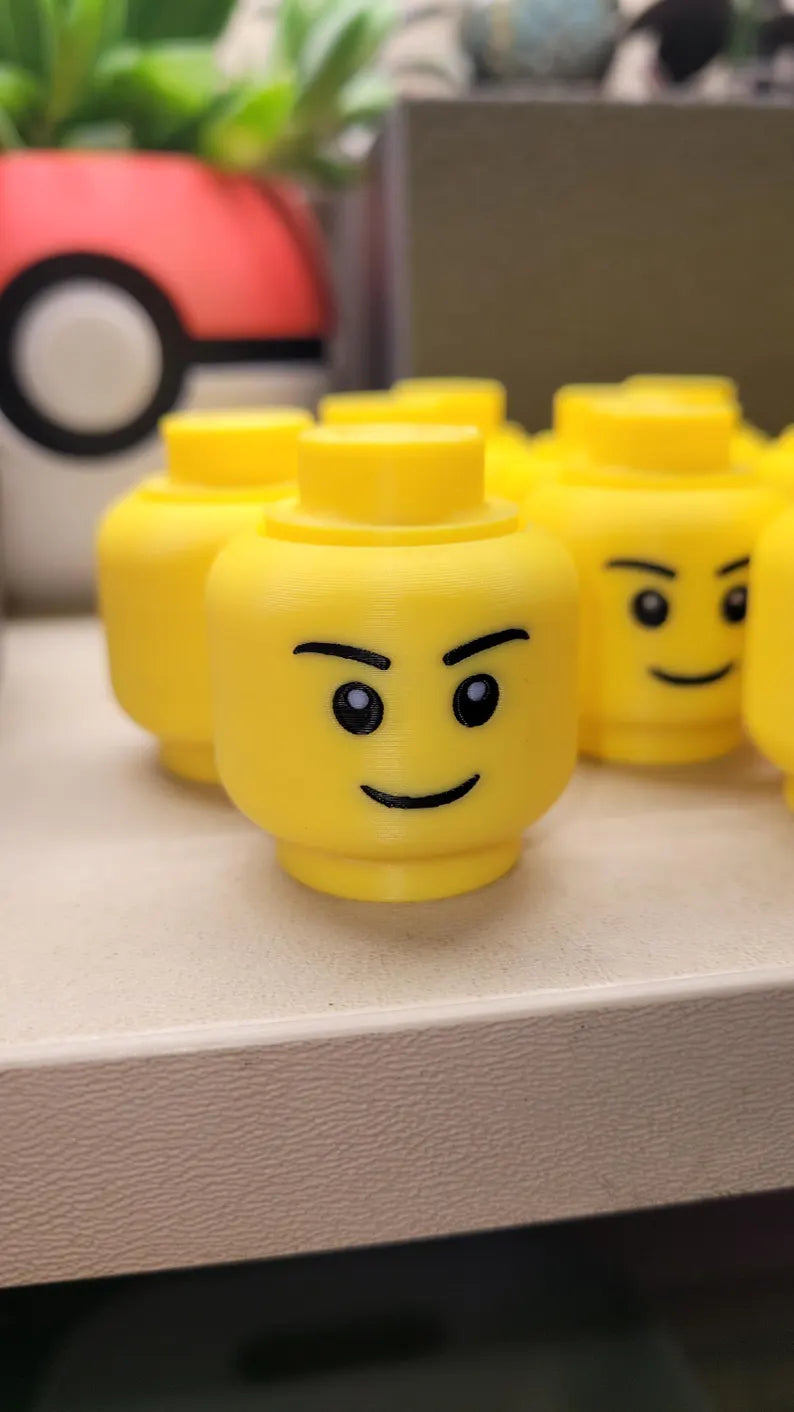 Lego Head Inspired Fidget Clicker/Keychain/Stress Relief/3D Printed